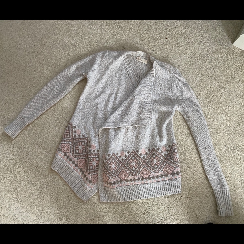Hollister multi color cardigan; size xs